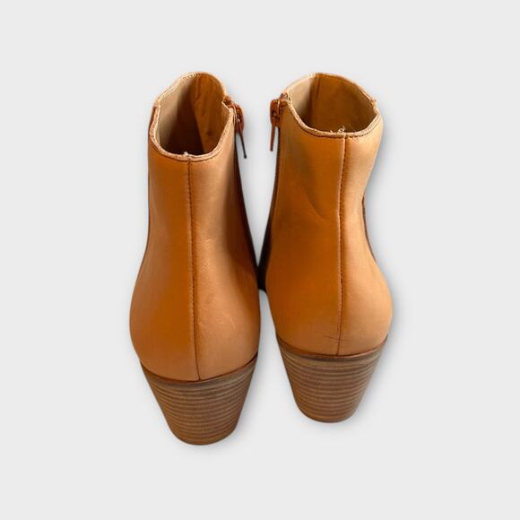 NEW Lucky Brand Tan Linnea 3 Leather Ankle Boots Women’s Size 10 (EU 40) - Picture 4 of 8